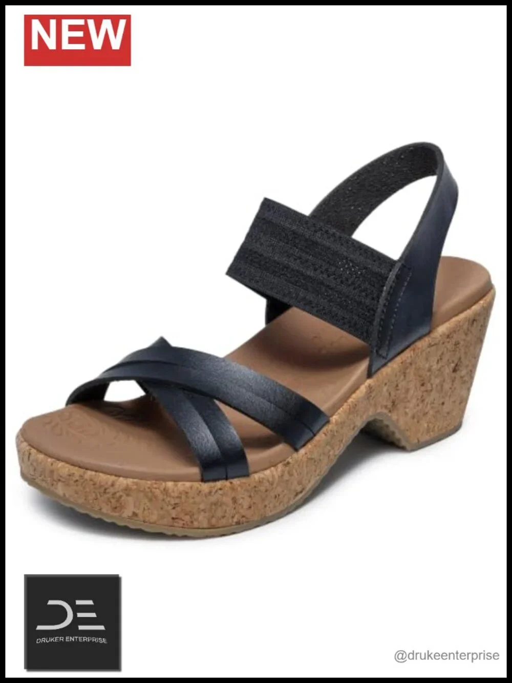 Skechers Women's Brystol Wedge Sandals - Luxe Foam Footbed Strappy Vegan